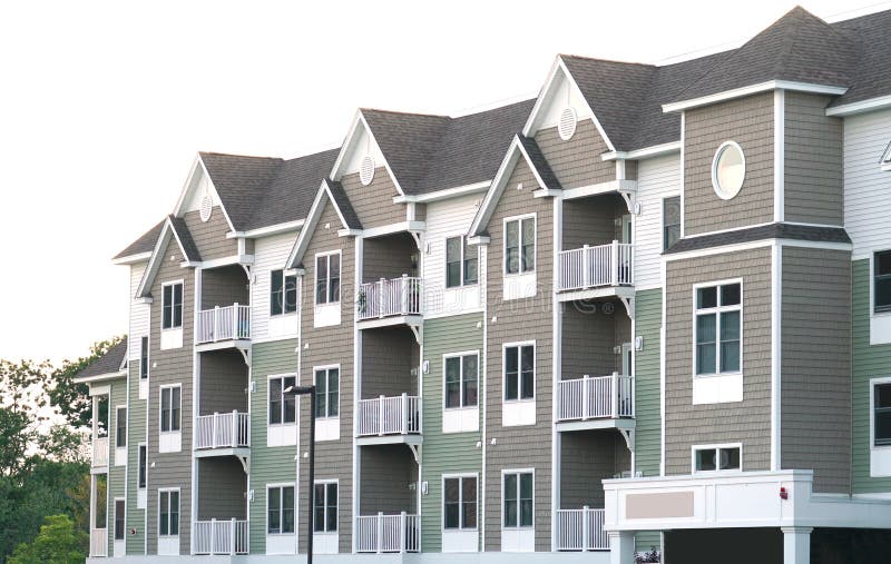 Close Up on Modern Rental Apartment Building Stock Photo Image of