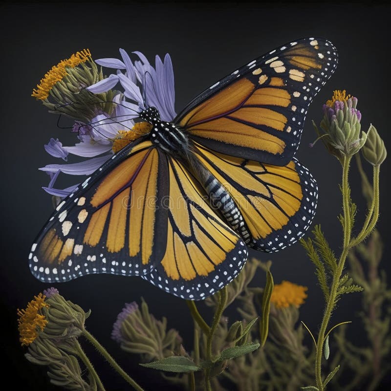 Butterfly Drinking Nectar Stock Illustrations 60 Butterfly Drinking