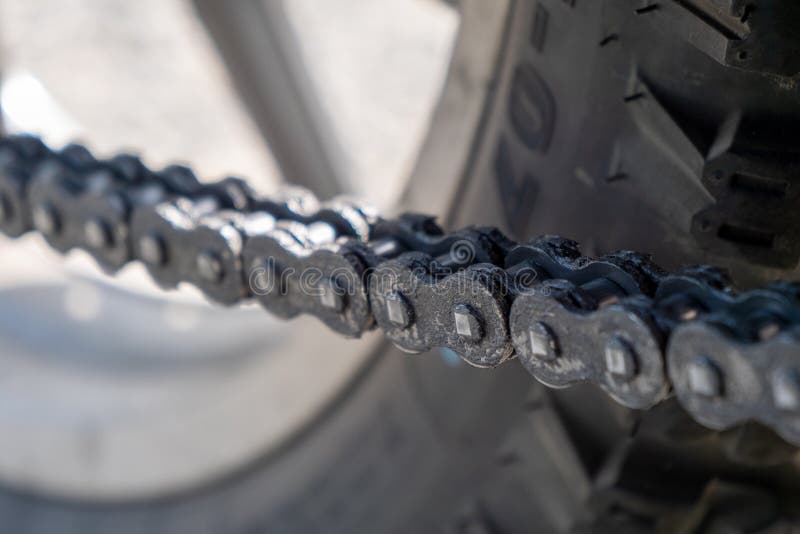 Close-up of motorcycle chain stock photos