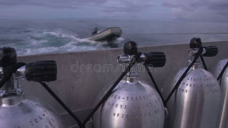 Oxygen tanks used by scuba divers