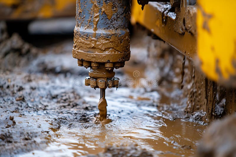 Muddy Drill Bit royalty free illustration