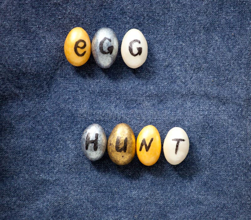 Close Up of Multicolored Chocolate Easter Eggs for Egg Hunt Stock Photo