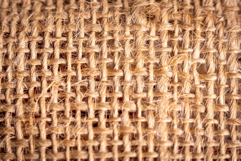 Close Up of a Natural Jute or Burlap Texture Stock Photo Image of