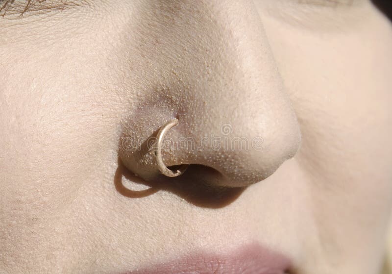 14k yellow gold nose ring,nose bali,ladies nose ring,nose piercing,hoop nose  | eBay
