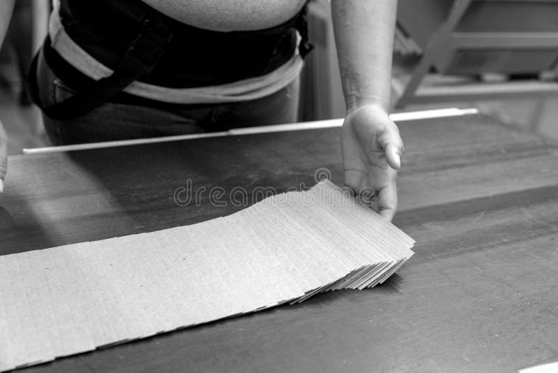 Printing Processes Industry. Black and White Stock Image Image of