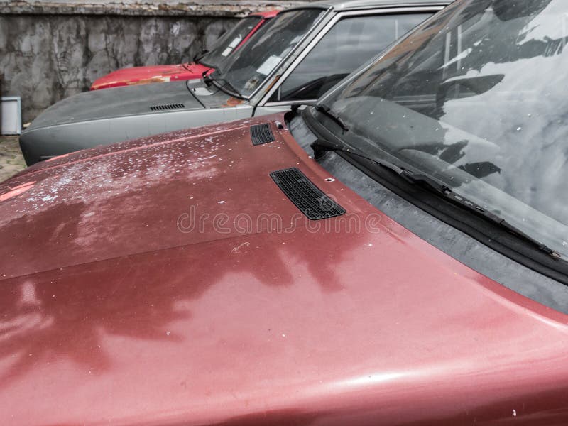 Close up of old cars stock image. Image of hood, aged 76718987