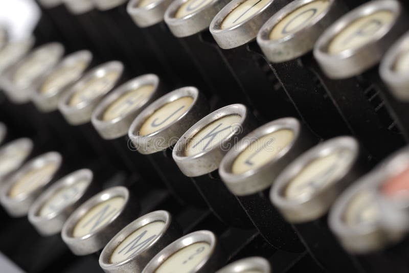 Close up of an old typewriter royalty free stock photography