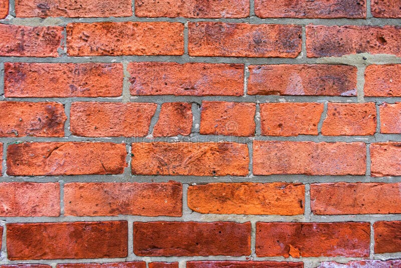Close Up of an Old Uneven Red Brick Wall Background royalty free stock photos Close Up of an Old Uneven Red Brick Wall Background royalty free stock photos