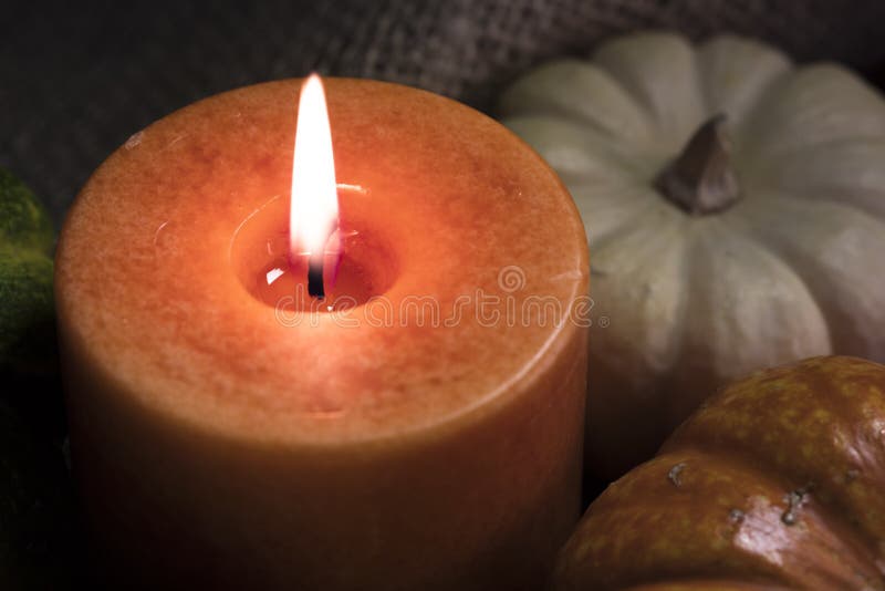 Close up of Orange Candle