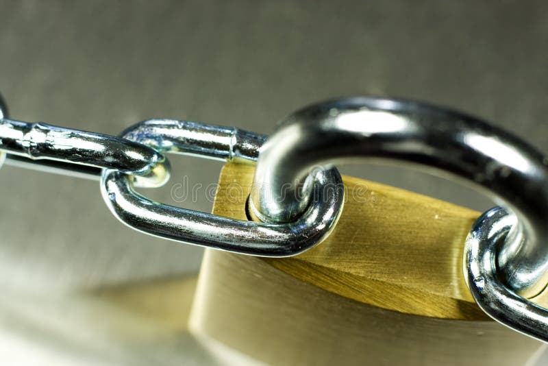 Close-up of Padlock with Chain