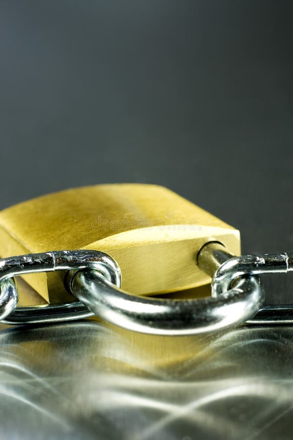 Close-up of Padlock with Chain