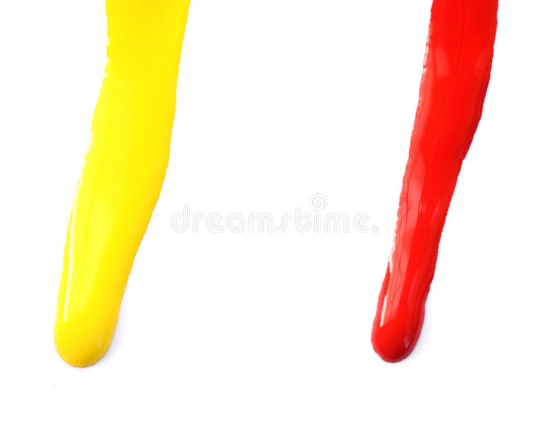 Close Up of Paint Leaking on White Background. Stock Image Image of