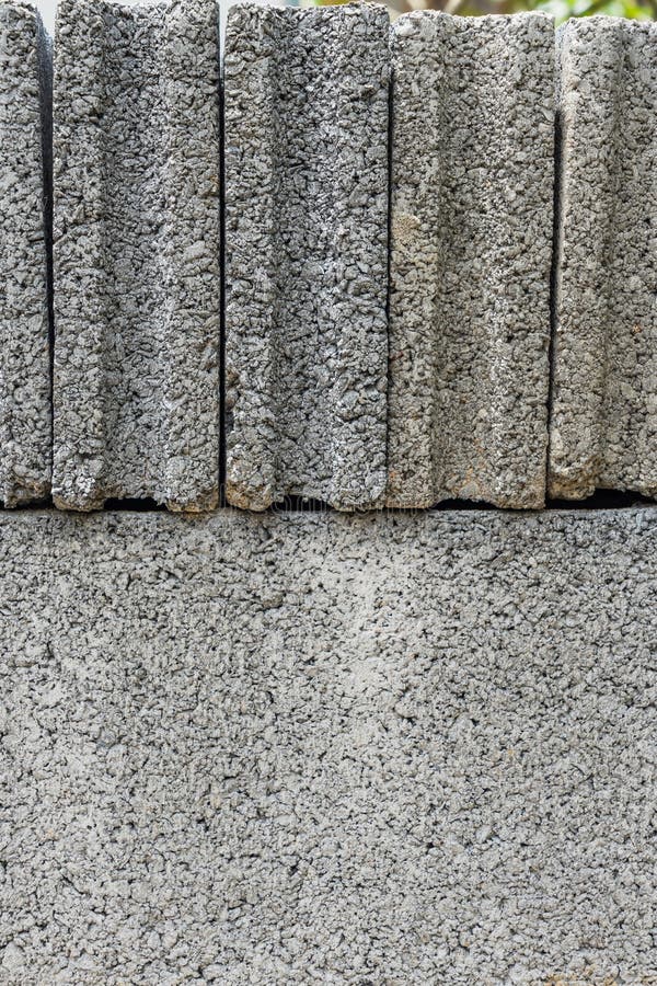 Stack of Cement Brick Blocks Close Up Texture Background Stock Image