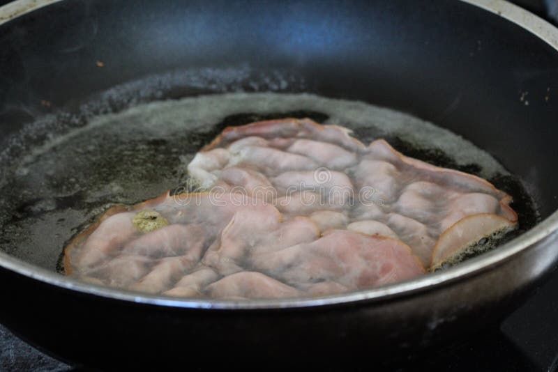 Pan with baked ham stock image. Image of lunch, delicious 109763721
