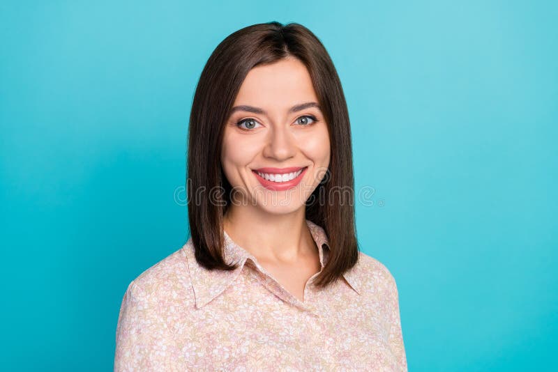 Close Up Photo of Attractive Young Woman Toothy Beaming Smile Secretary ...