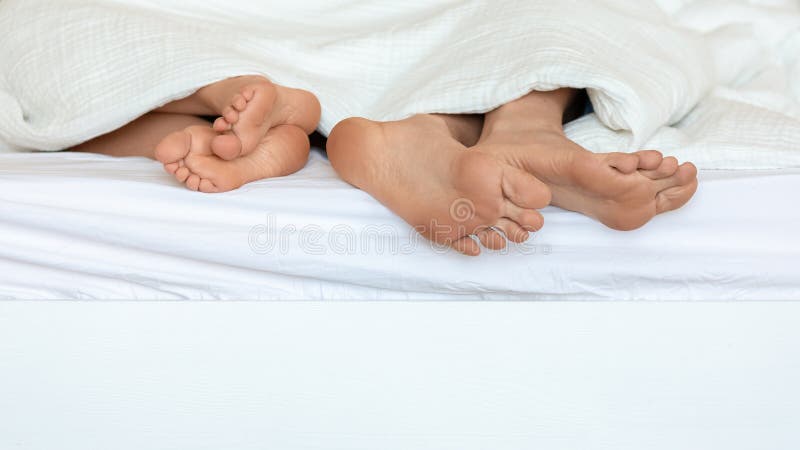 Reconciliation In Bed Couple S Feet Closeup Stock Image Image Of Trust Indoor 272951597