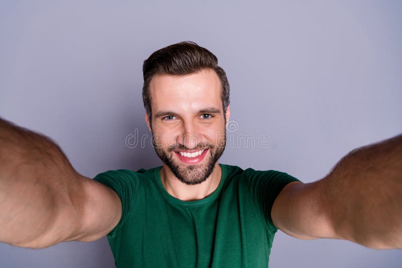 Close Up Photo of Excited Guy Traveler Enjoy Weekend Holiday Make ...