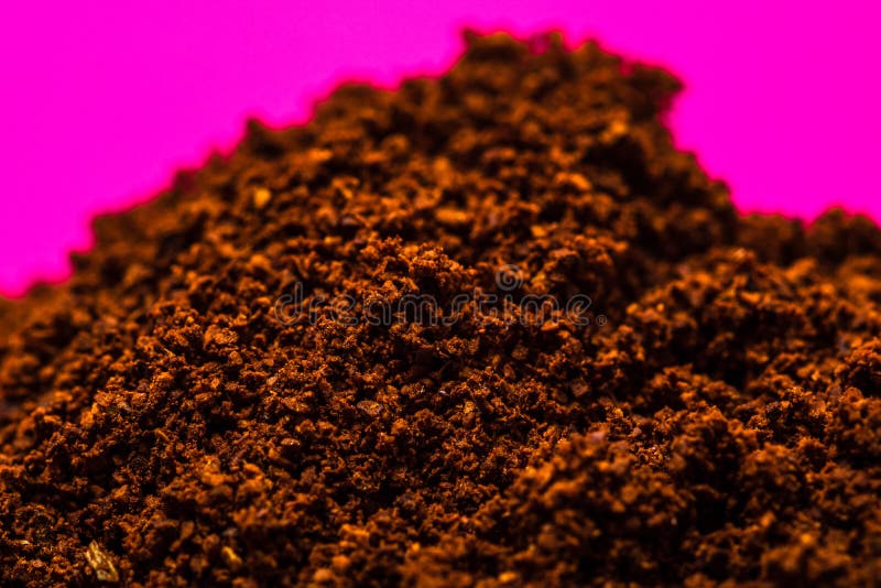 Close Up Photo of Freshly Ground Coffee Isolated Stock Photo Image of