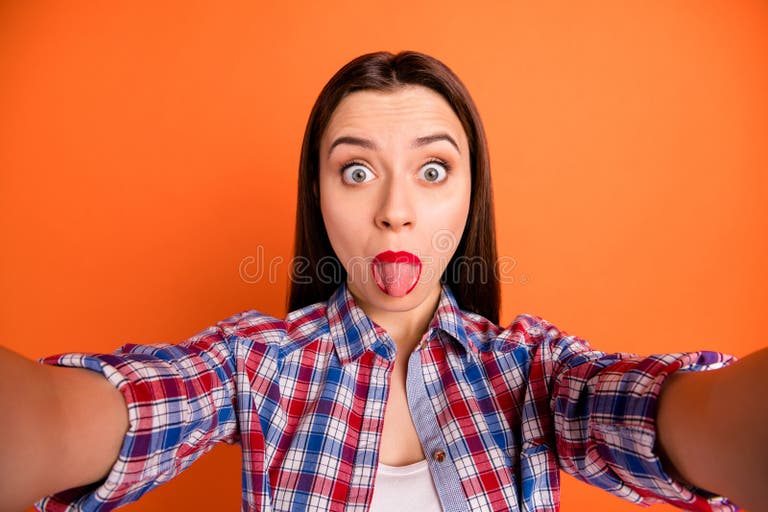  Teen Girl Tongue Out Selfie Stock Photos - Free & Royalty-Free Stock ...