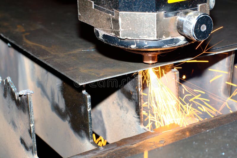 Close-up photo of the industrial laser