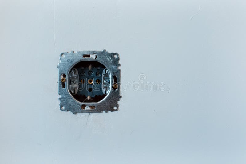 Closeup Picture of Detail Repair Process, with Special Socket Hole for Electrical Plug, on the