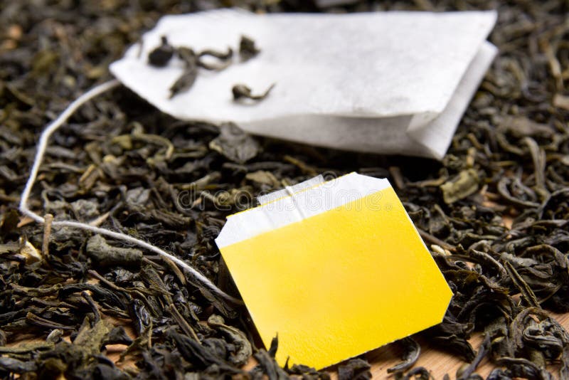 Close Up Picture of Tea Bag and Tea Leaves Stock Image Image of dried