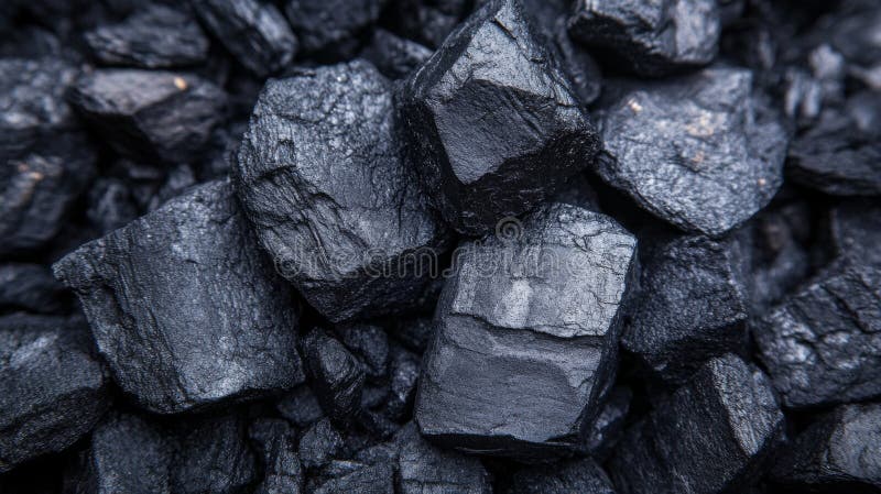 Close Up Of A Pile Of Dark Charcoal Rocks vector illustration