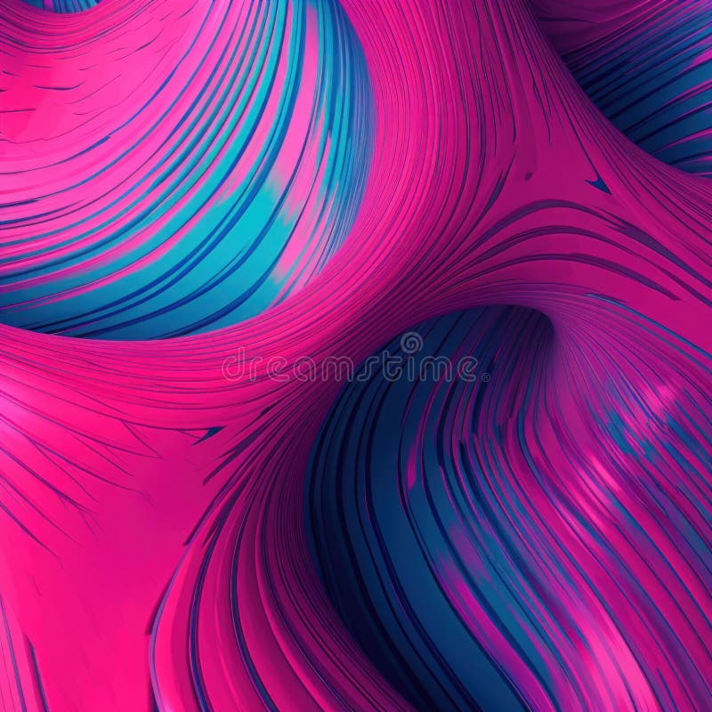 A Close Up of a Pink and Blue Abstract Painting. Generative AI Image