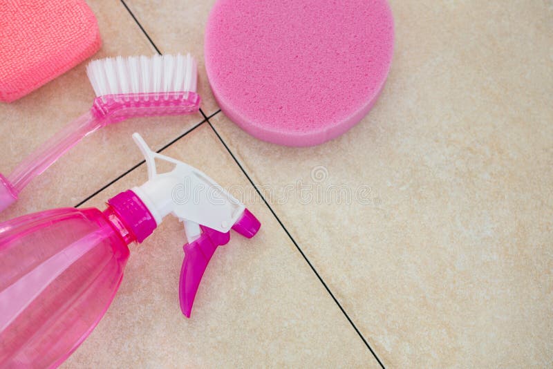 Close Up of Pink Cleaning Equipment Stock Photo Image of household