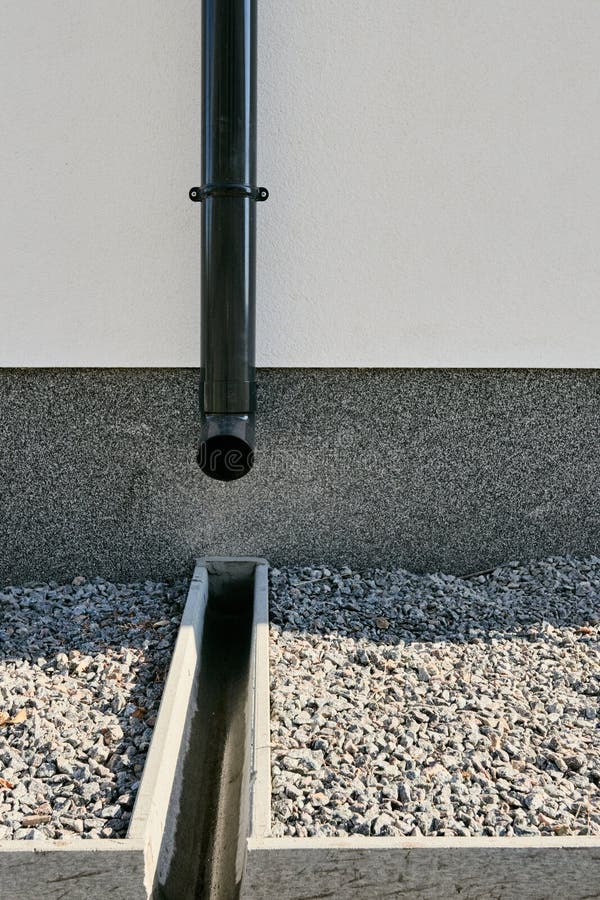 Rainwater pipe stock photo. Image of rodding, bracket 33263614