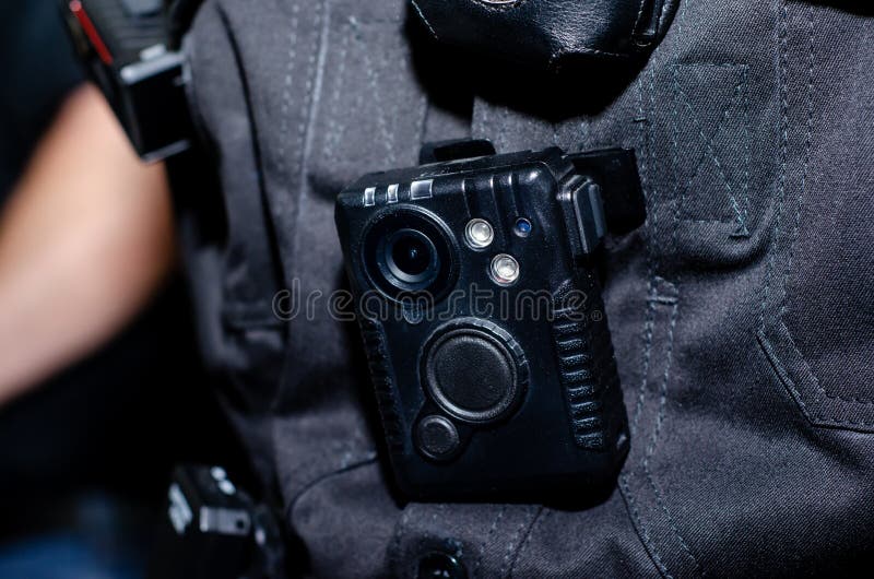 Close-up of police body camera. Body cam stock images, royalty-free photos and pictures