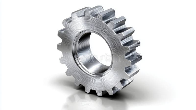 Close-up of a polished metallic gear highlighting craftsmanship royalty free stock photo