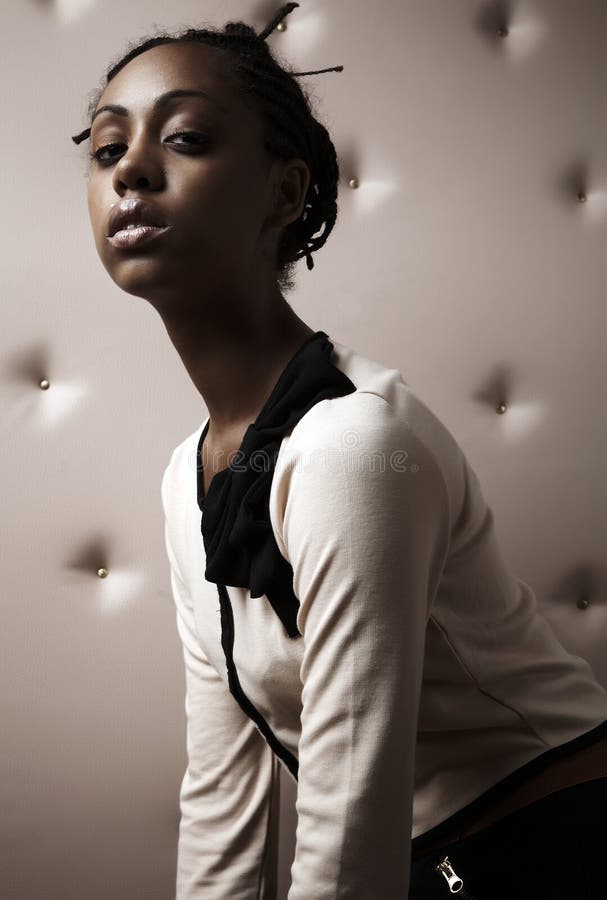 Close-up portrait of Beautiful African woman