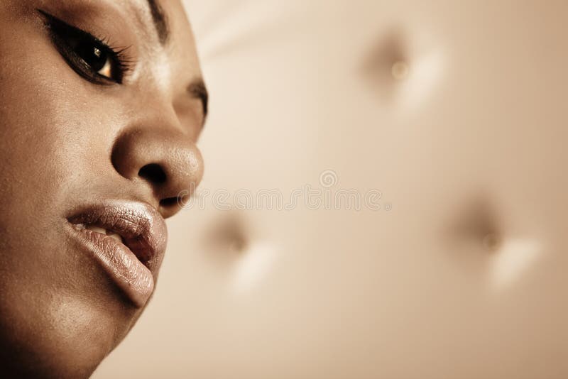 Close-up portrait of Beautiful African woman