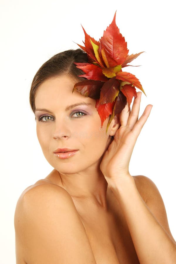 Close-up portrait of beautiful woman with professi