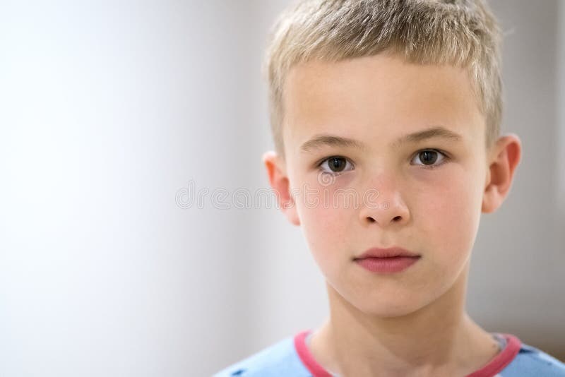 Close Up Portrait of Cute Child Boy Stock Image - Image of casual, look:  167635039