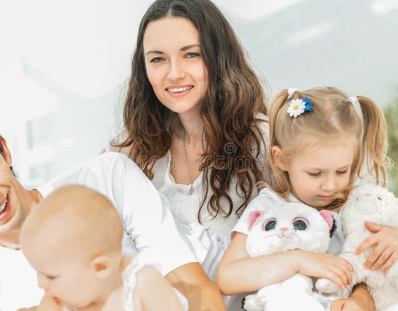 Close up.portrait of a happy family. concept of family happiness royalty free stock image Close up.portrait of a happy family. concept of family happiness royalty free stock image