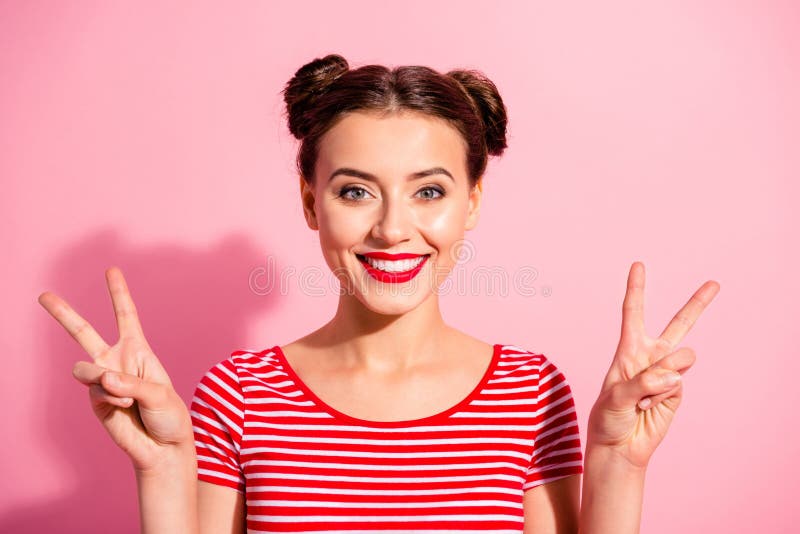 Close-up Portrait of Her she Nice-looking Cute Charming Attractive ...