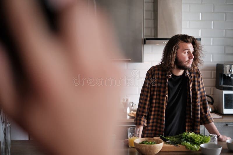 Two Men Chilling At Home Om Sofa With Laptop Stock Photo Image Of