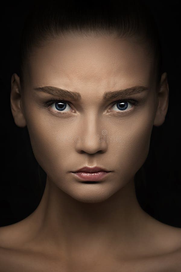 Close-up Portrait of a Woman Stock Photo - Image of background, female ...