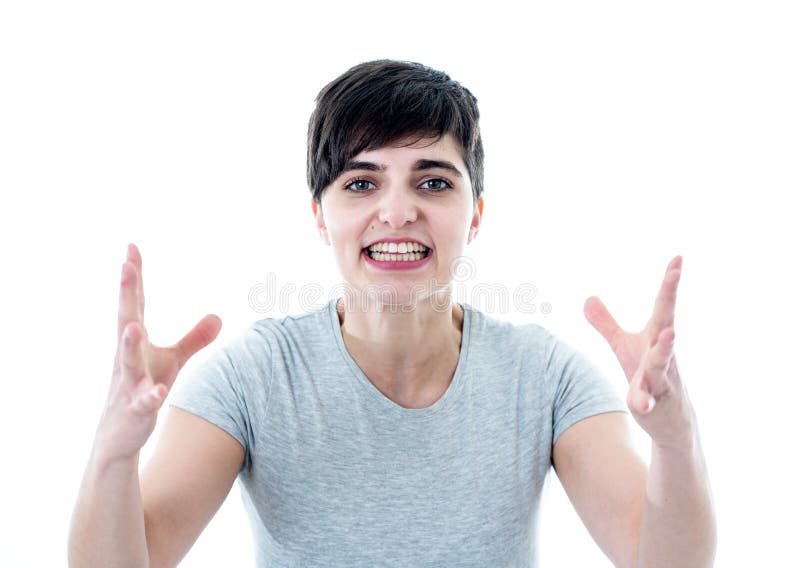 A Woman Who Will Mess Up Your Emotions Human Expressions and Emotions. Desperate Young Attractive Woman with