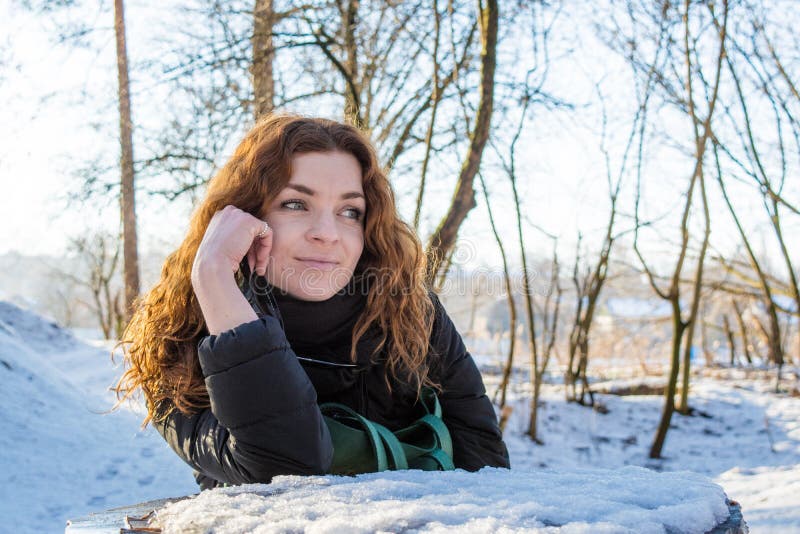 Close Up Portrait of a Young Beautiful Red Hair European Gir