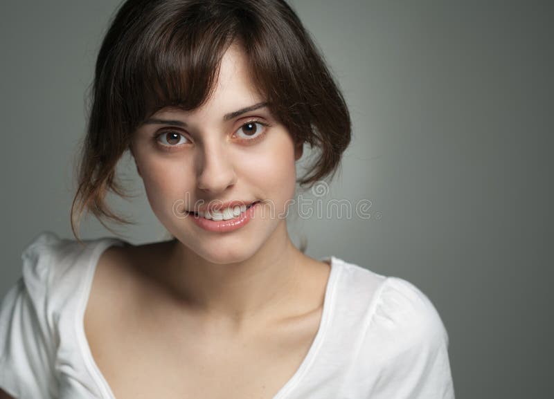 Close up portrait young girl