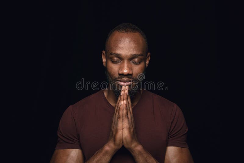 Close Up Portrait of Young Man Isolated on Black Studio Background Stock  Photo - Image of black, charm: 151453746