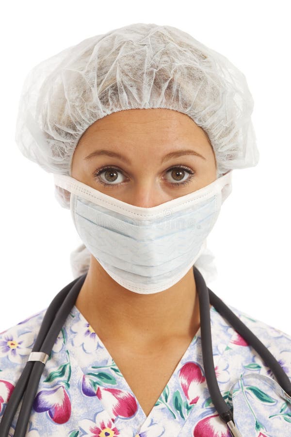 Close-up portrait of young woman nurse