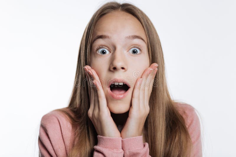 Scared Face Teen, Stock image