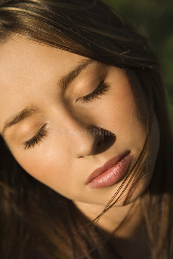 Close-up of pretty woman. stock photography Close-up of pretty woman. stock photography