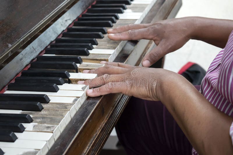 Old Hand on Piano Keys stock image. Image of hands, classical - 29393437