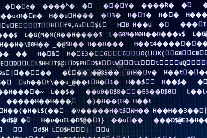Random computer code stock image