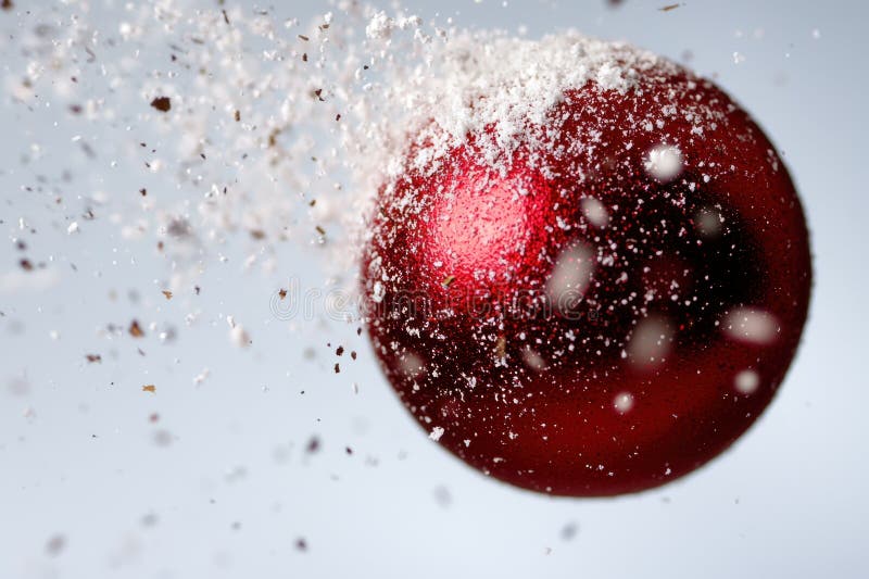 Close-up of a red apple covered in snow vector illustration